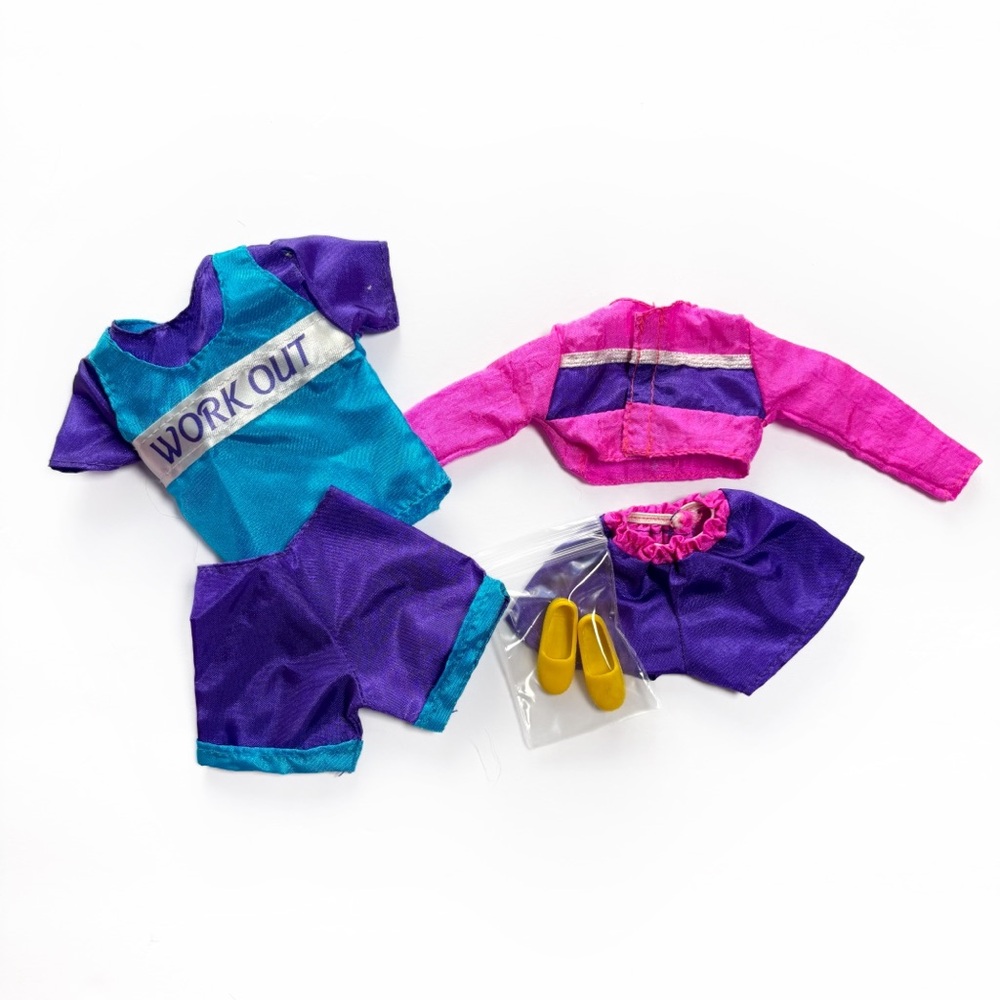 Vintage 1996 Barbie and Ken Work Out Set